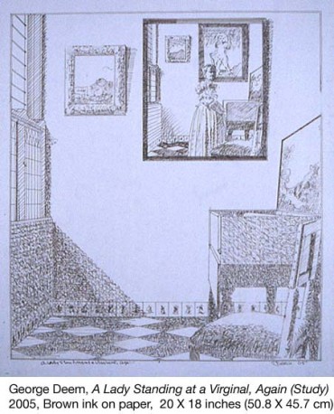A Lady Standing at a Virginal, Again (Study), 2005