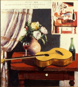 Glass Bouquet Guitar and Bottle: Picasso 1919-Deem 1979