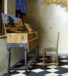 Vermeer's Lady Seated at a Virginal, the Lady Removed